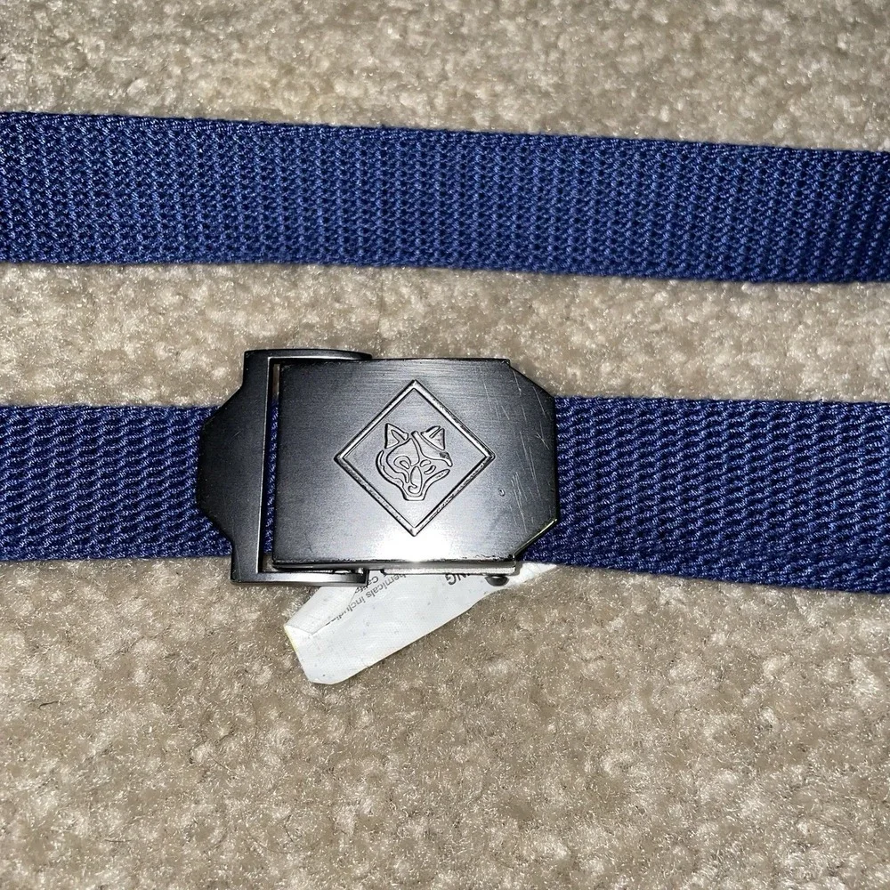 Cub Scouts Boy Scouts of America Navy Blue Web Belt‎ Wolf Buckle BSA Mens Boys